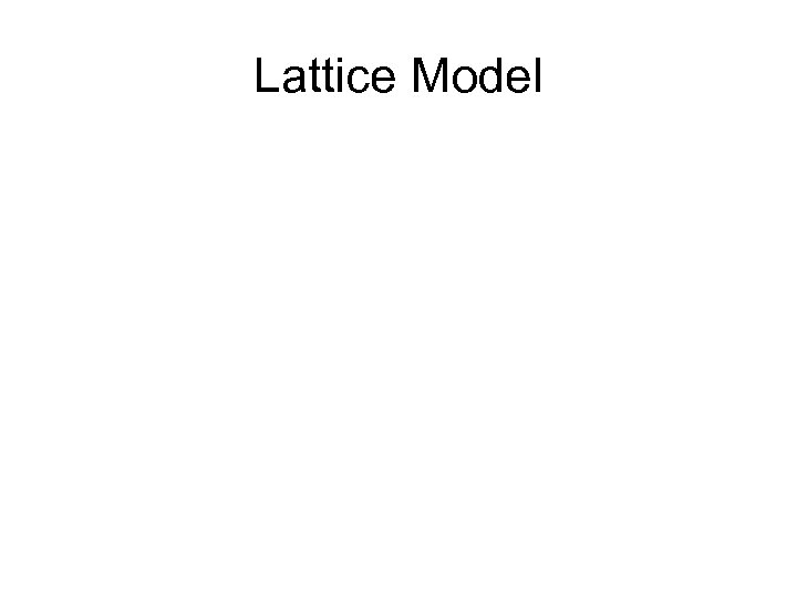 Lattice Model 