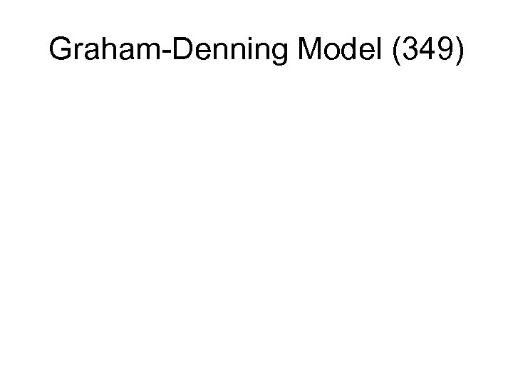 Graham-Denning Model (349) 