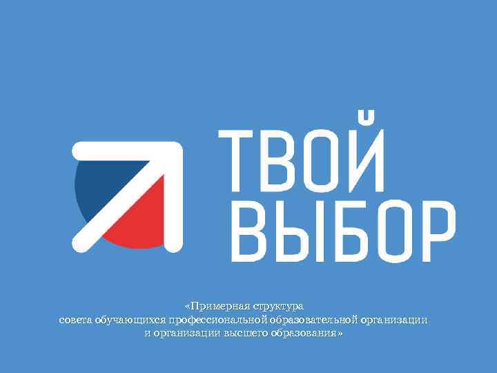  «Примерная структура совета обучающихся профессиональной образовательной организации и организации высшего образования» 