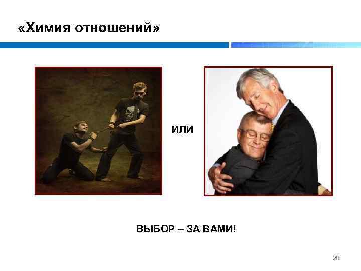  «Химия отношений» ИЛИ ВЫБОР – ЗА ВАМИ! 28 