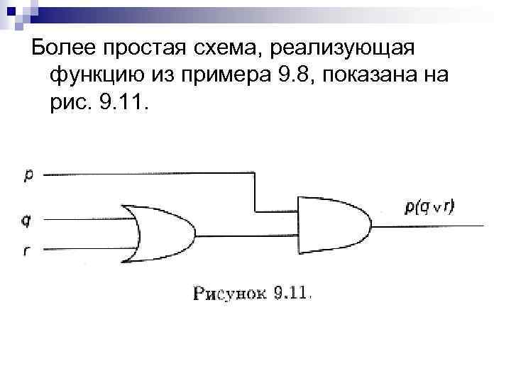 Представить булеву функцию в виде сднф и начертить схему реализующую эту функцию