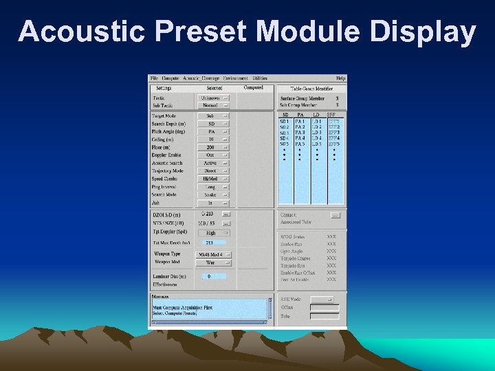 Acoustic Preset Module Display 