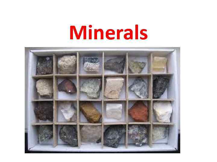 Minerals 