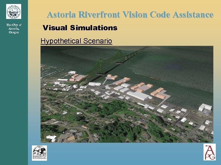 Astoria Riverfront Vision Code Assistance The City of Astoria, Oregon Visual Simulations Hypothetical Scenario