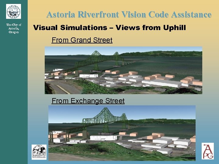 Astoria Riverfront Vision Code Assistance The City of Astoria, Oregon Visual Simulations – Views