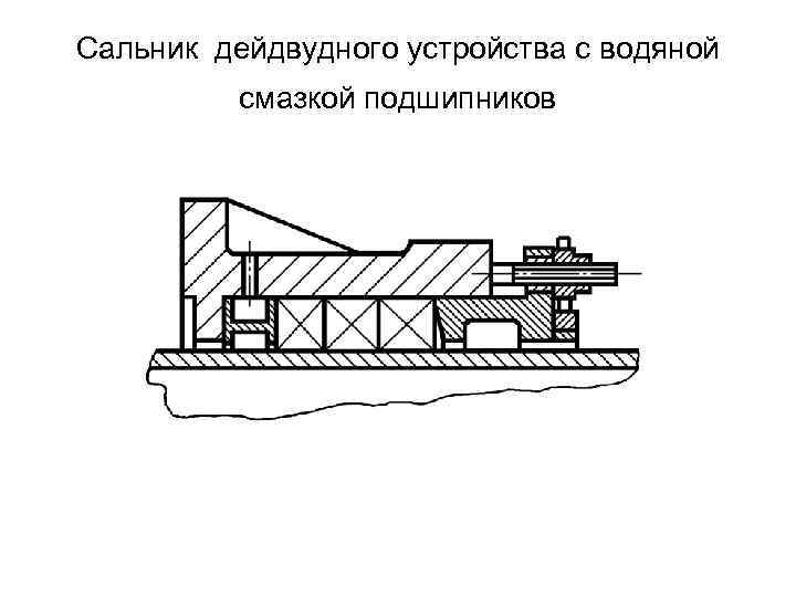 Сальник дейдвудного устройства с водяной смазкой подшипников 