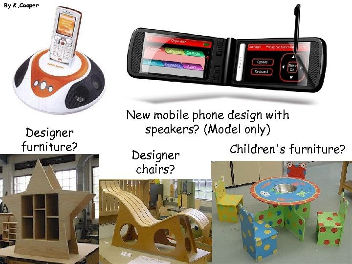 By K. Cooper Designer furniture? New mobile phone design with speakers? (Model only) Designer
