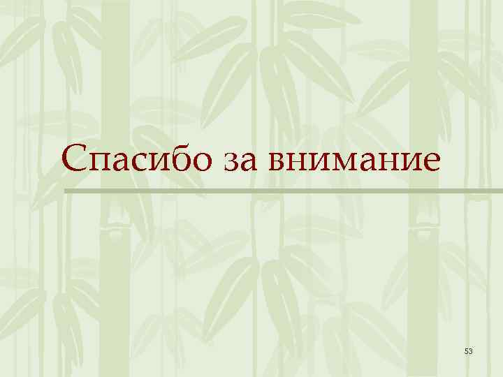 Спасибо за внимание 53 