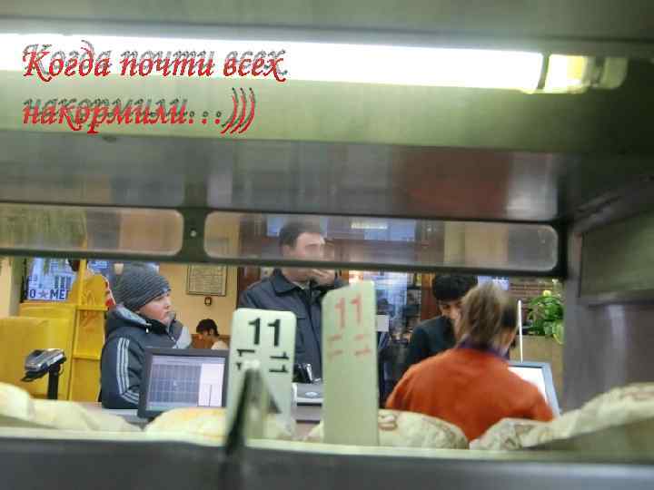 Когда почти всех накормили…))) 