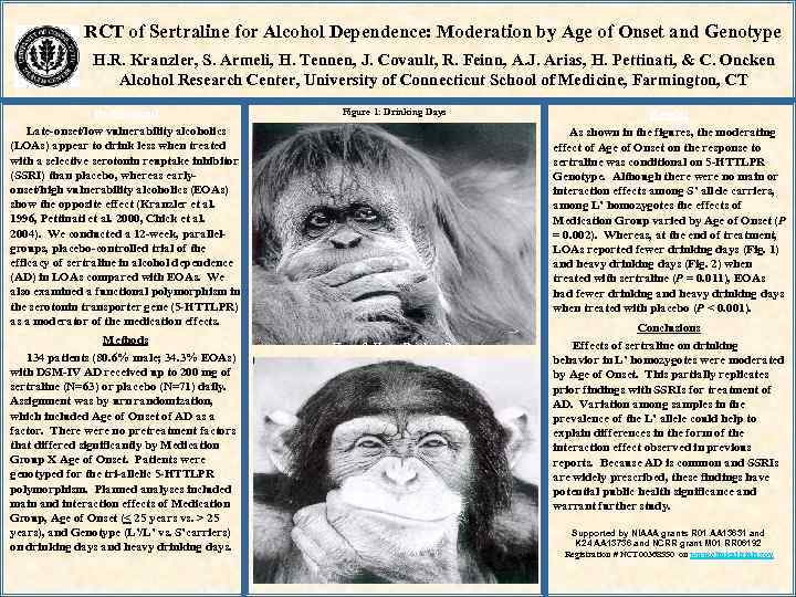  RCT of Sertraline for Alcohol Dependence: Moderation by Age of Onset and Genotype