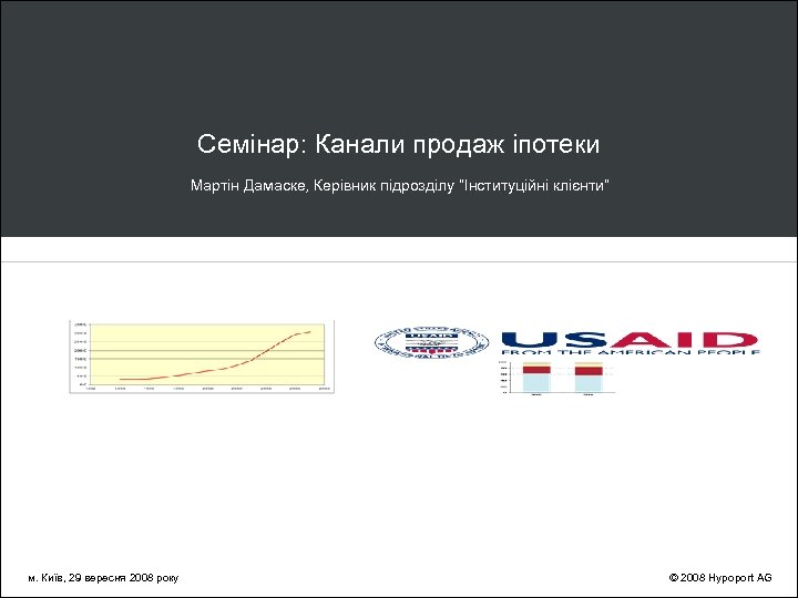 Vorstellung für Investoren Семінар: Канали продаж іпотеки Мартін Дамаске, Керівник підрозділу “Інституційні клієнти” м.