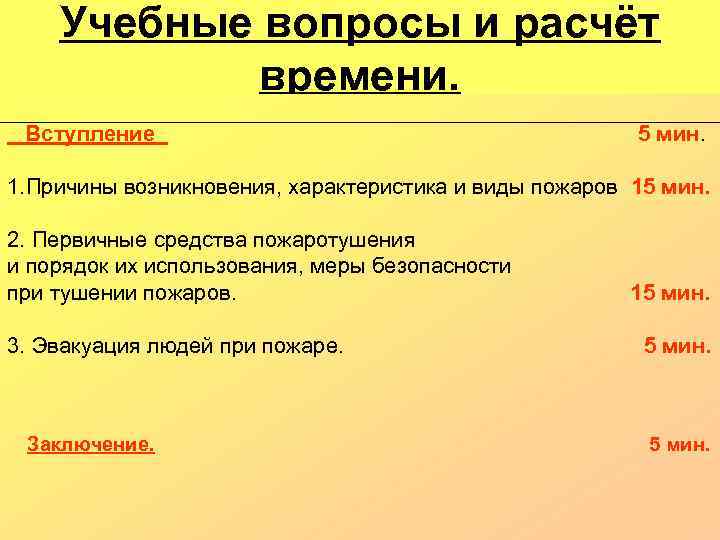 Учебные вопросы и расчёт времени. Вступление 5 мин. 1. Причины возникновения, характеристика и виды