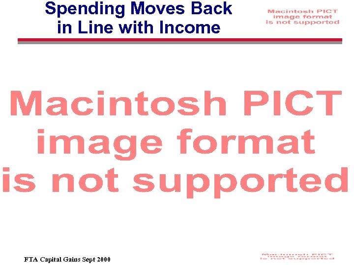 Spending Moves Back in Line with Income FTA Capital Gains Sept 2000 