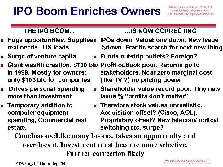 IPO Boom Enriches Owners n n n THE IPO BOOM. . . Huge opportunities.