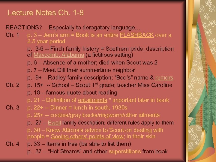 Lecture Notes Ch. 1 -8 REACTIONS? Especially to derogatory language… Ch. 1 p. 3
