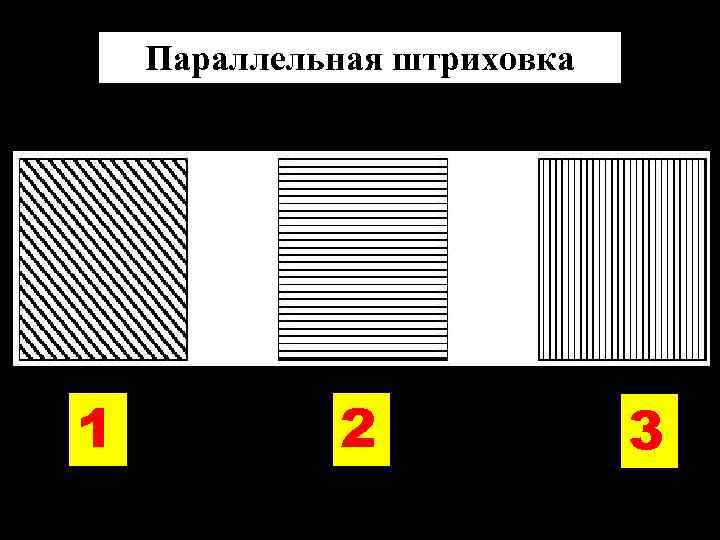 Параллельная штриховка 1 2 3 