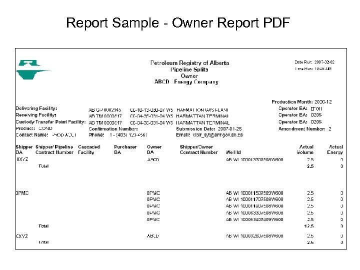 Report Sample - Owner Report PDF 