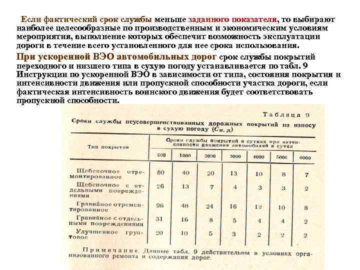 Если фактический срок службы меньше заданного показателя, то выбирают наиболее целесообразные по производственным и