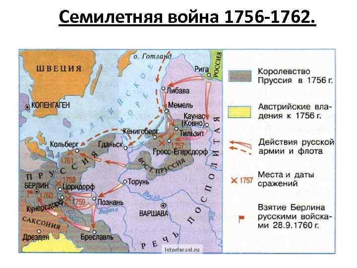 Семилетняя война 1756 -1762. 
