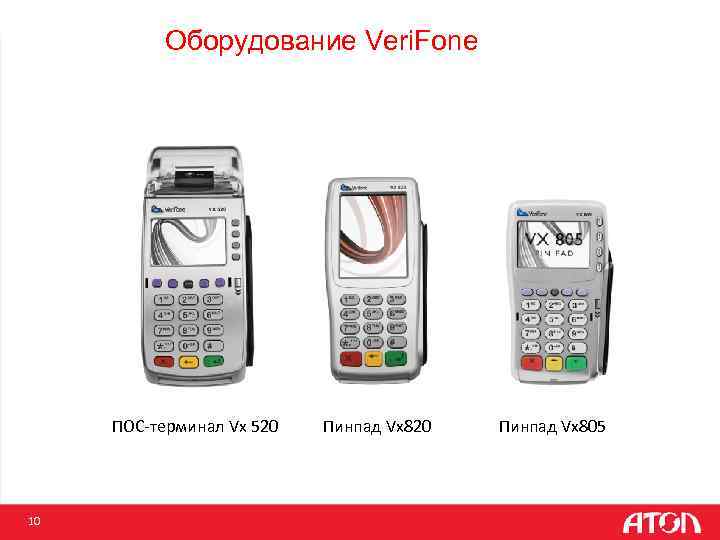 Оборудование Veri. Fone ПОС-терминал Vx 520 10 Пинпад Vx 820 Пинпад Vx 805 