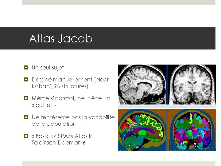 Atlas Jacob Un seul sujet Dessiné manuellement (Noor Kabani, 96 structures) Même si normal,
