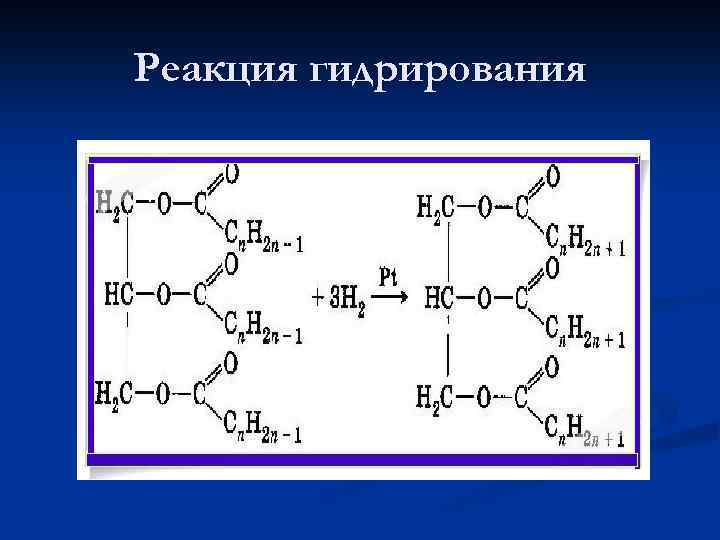 Реакция гидрирования. 