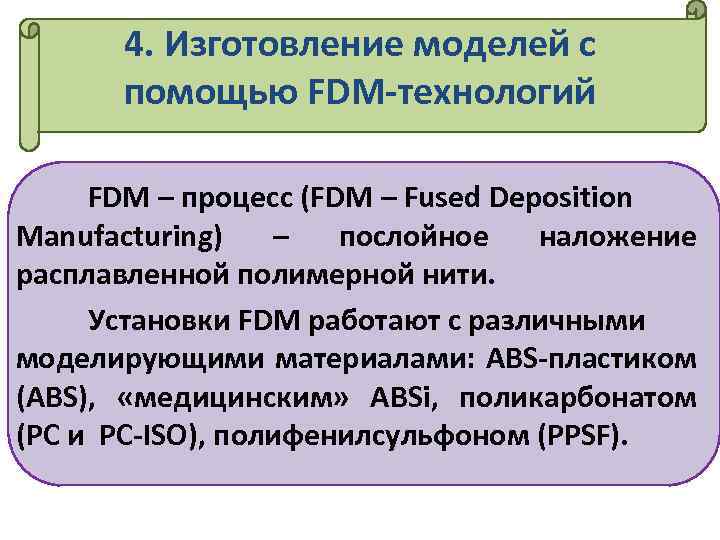 4. Изготовление моделей с помощью FDM-технологий FDM – процесс (FDM – Fused Deposition Manufacturing)