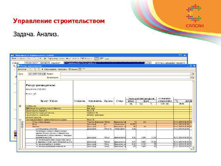 Управление строительством Задача. Анализ. 