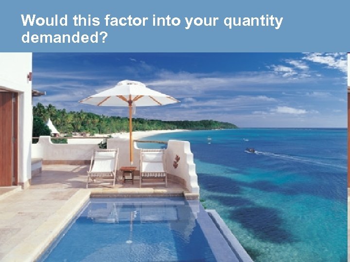 Would this factor into your quantity demanded? © 2007 Thomson South-Western 