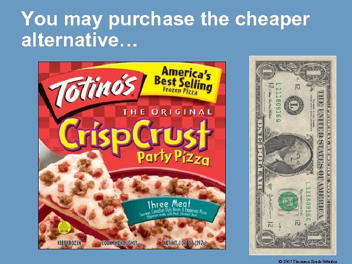 You may purchase the cheaper alternative… © 2007 Thomson South-Western 