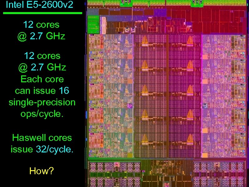Intel E 5 -2600 v 2 12 cores @ 2. 7 GHz Each core