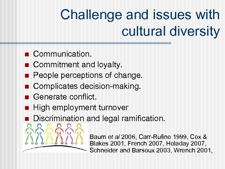 Challenge and issues with cultural diversity n n n n Communication. Commitment and loyalty.