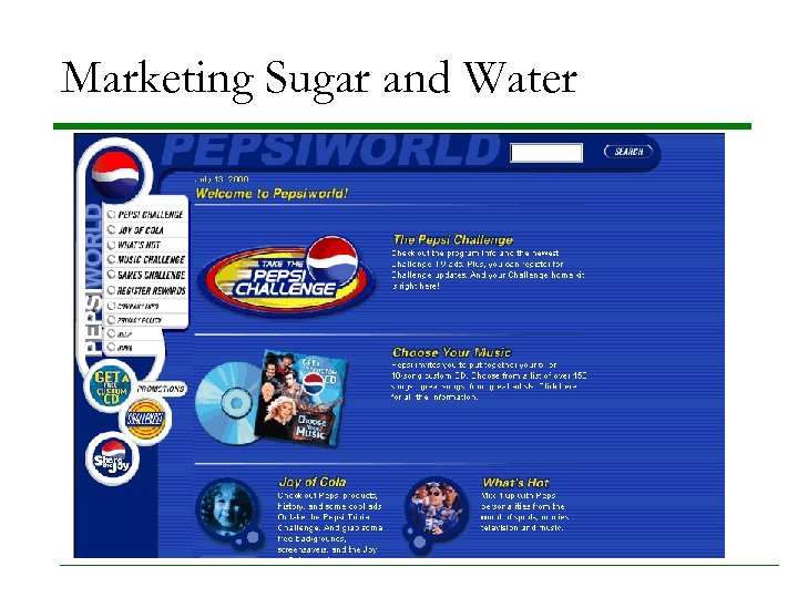 Marketing Sugar and Water 