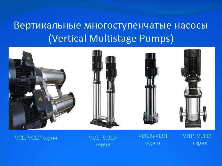 Вертикальные многоступенчатые насосы (Vertical Multistage Pumps) VCL, VCLF серии VDL, VDLF серии VDLF+VDH серии