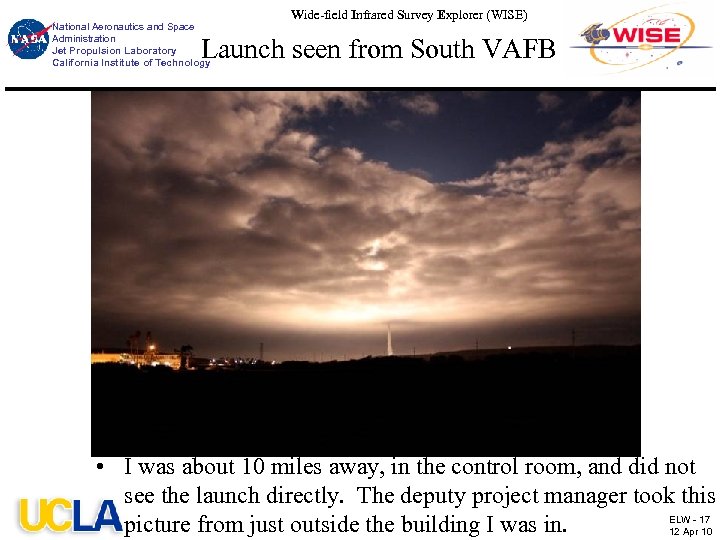 National Aeronautics and Space Administration Jet Propulsion Laboratory California Institute of Technology Wide-field Infrared