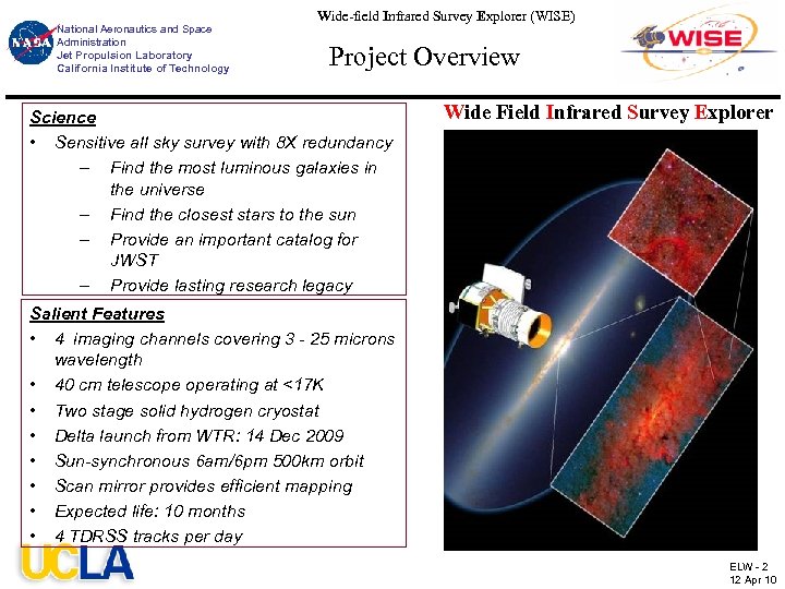 National Aeronautics and Space Administration Jet Propulsion Laboratory California Institute of Technology Wide-field Infrared