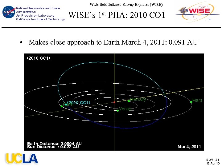 National Aeronautics and Space Administration Jet Propulsion Laboratory California Institute of Technology Wide-field Infrared