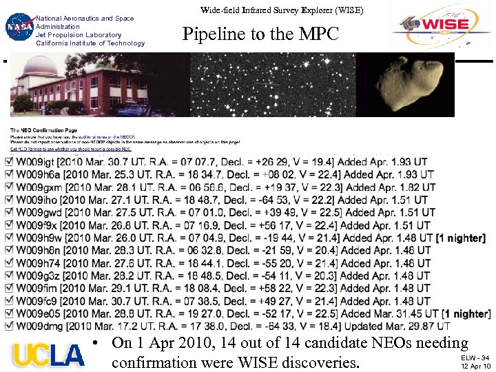 National Aeronautics and Space Administration Jet Propulsion Laboratory California Institute of Technology Wide-field Infrared