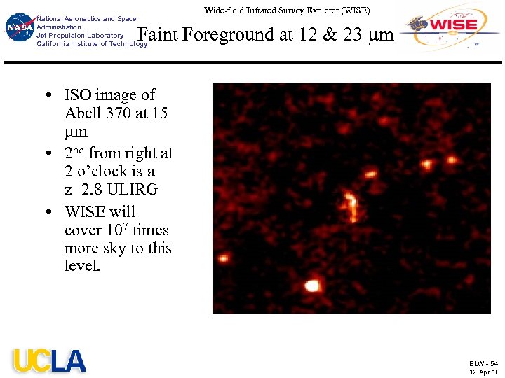National Aeronautics and Space Administration Jet Propulsion Laboratory California Institute of Technology Wide-field Infrared