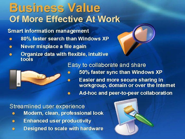 Business Value Of More Effective At Work Smart information management l 80% faster search