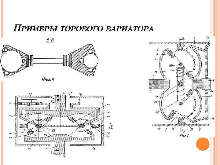 ПРИМЕРЫ ТОРОВОГО ВАРИАТОРА 
