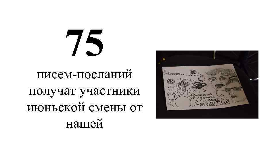 75 писем-посланий получат участники июньской смены от нашей 