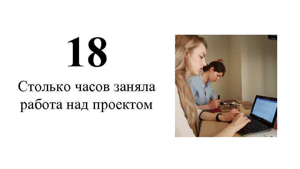 18 Столько часов заняла работа над проектом 