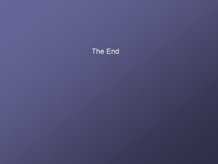 The End 