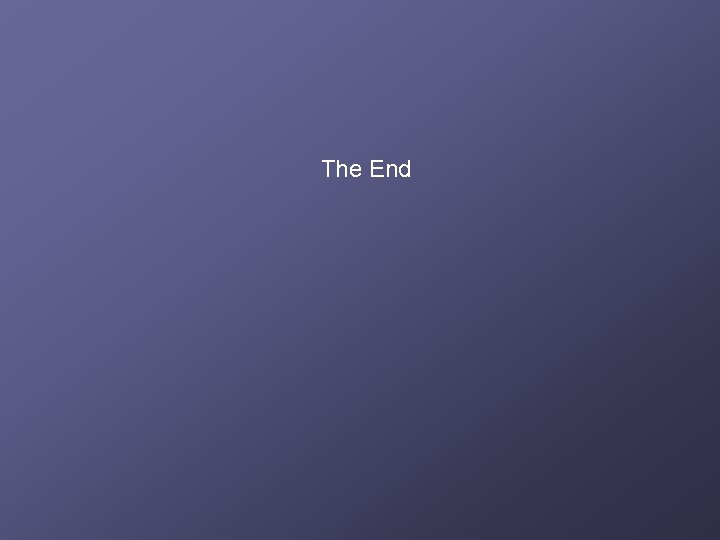 The End 