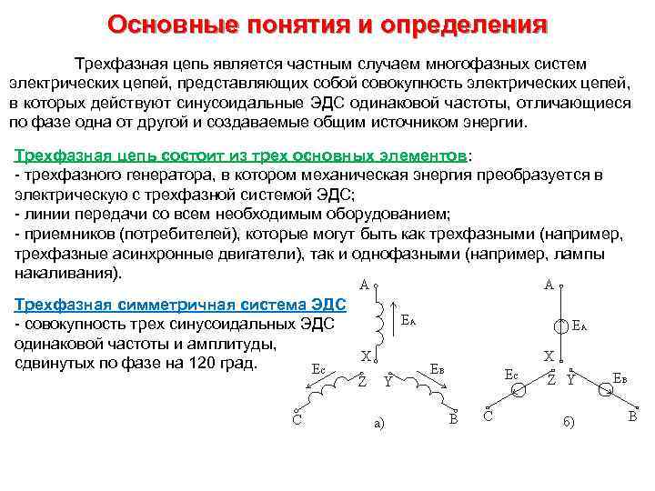 Основные цепи. Трехфазная цепь переменного тока основные понятия. Понятие 3х фазной цепи. Трехфазные электрические цепи основные понятия и определения. Трехфазные цепи основные характеристики.