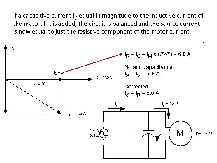If a capacitive current IC equal in magnitude to the inductive current of the