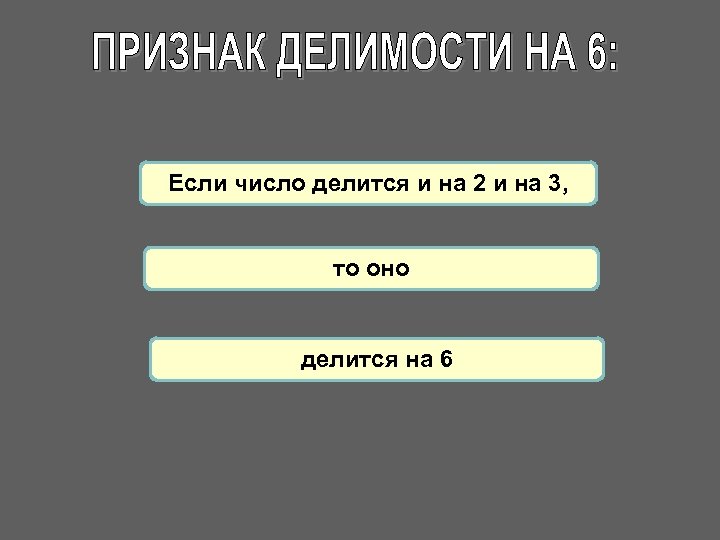 Если число делится и на 2 и на 3, то оно делится на 6