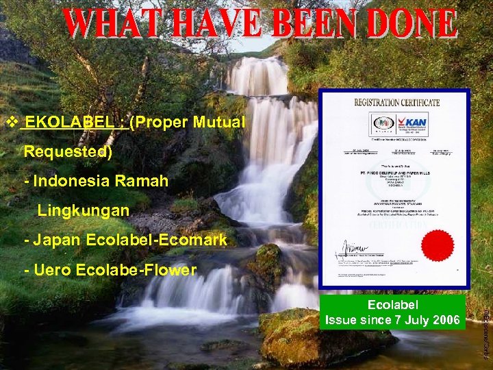 v EKOLABEL : (Proper Mutual Requested) - Indonesia Ramah Lingkungan - Japan Ecolabel-Ecomark -