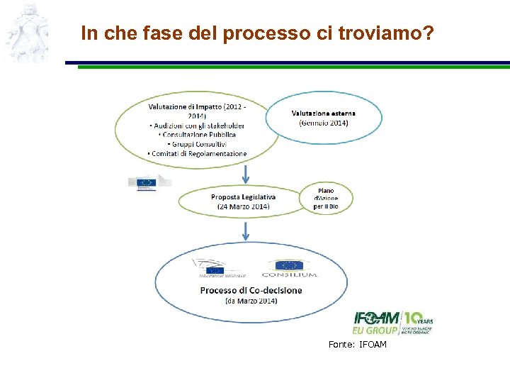In che fase del processo ci troviamo? Fonte: IFOAM 